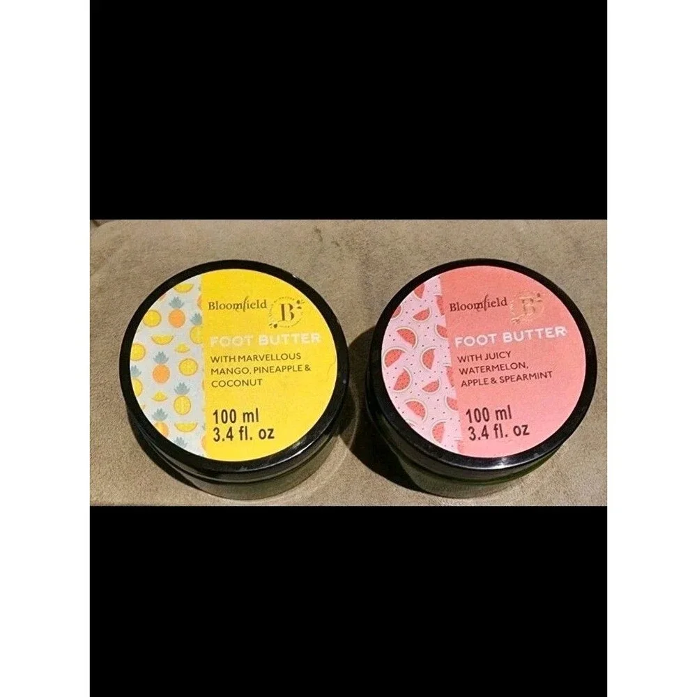 Bloomfield Foot Creams Gift Set With Shea Butter & Fruit Extracts 100mL 2 Pack